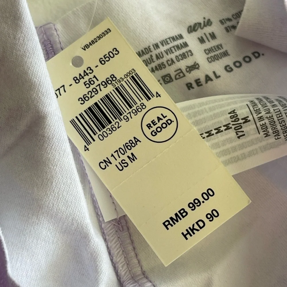 Aerie nwt no show cheeky cotton purple tie dye panties
